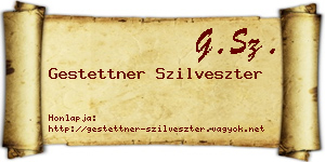 Gestettner Szilveszter névjegykártya